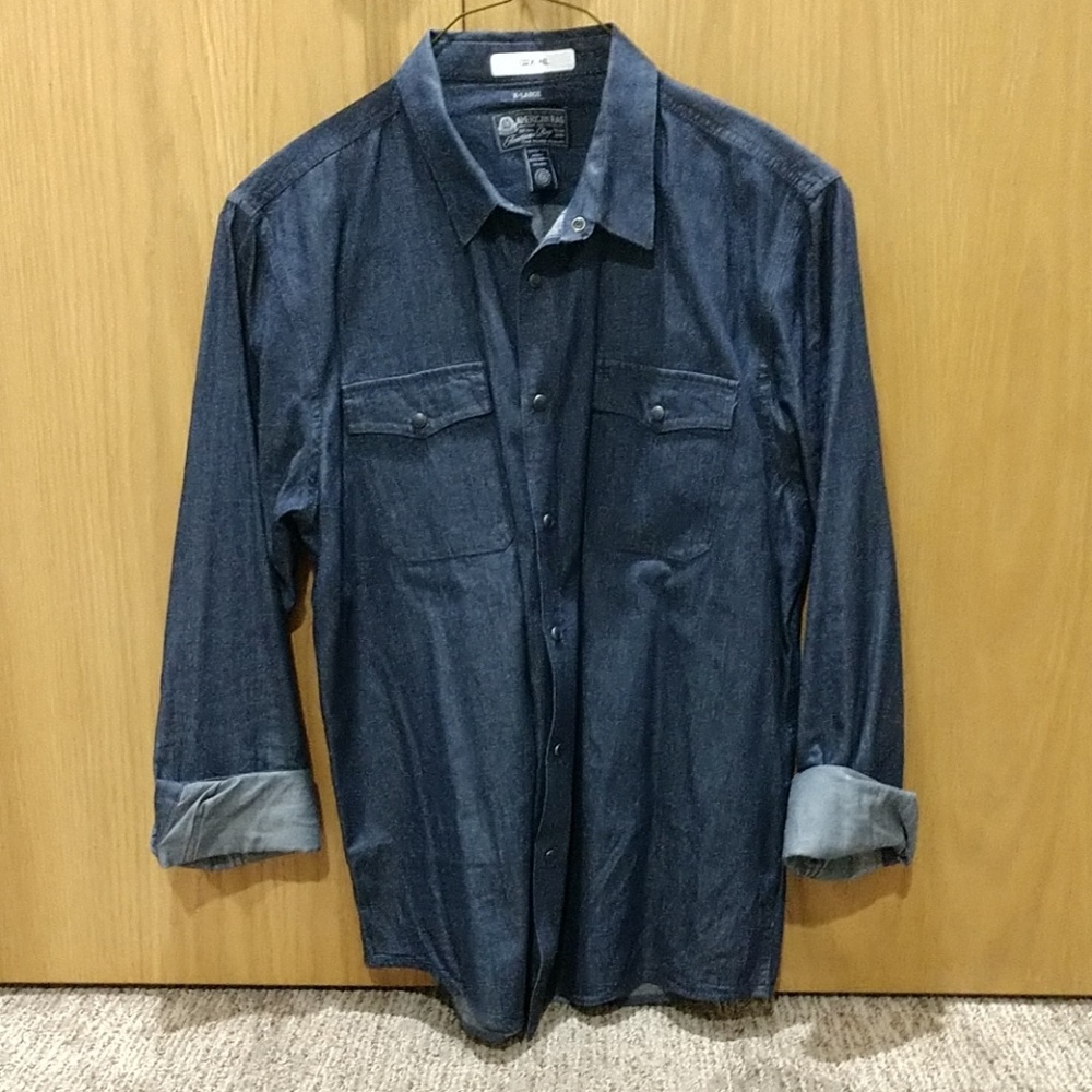 Denim Pearl snap shirt
